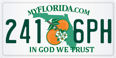 FL license plate 2416PH