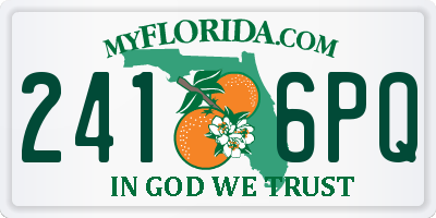 FL license plate 2416PQ
