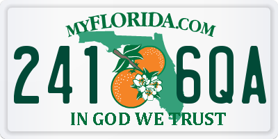 FL license plate 2416QA