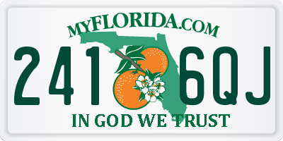 FL license plate 2416QJ