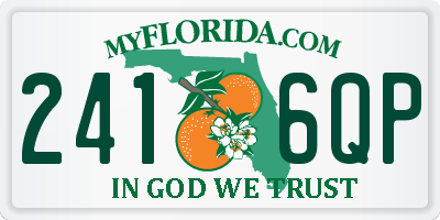 FL license plate 2416QP