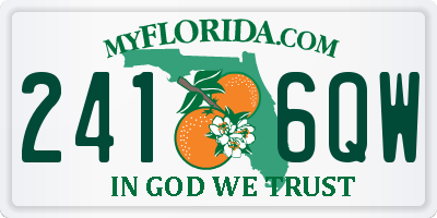FL license plate 2416QW