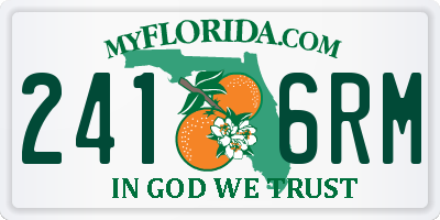 FL license plate 2416RM