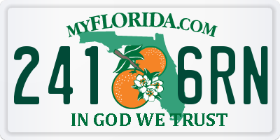 FL license plate 2416RN