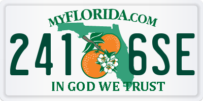 FL license plate 2416SE