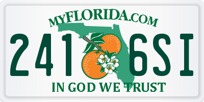FL license plate 2416SI