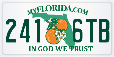 FL license plate 2416TB