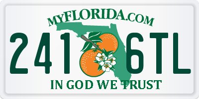 FL license plate 2416TL