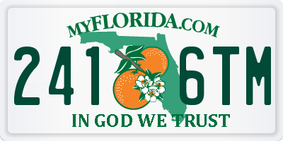 FL license plate 2416TM