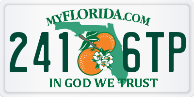 FL license plate 2416TP
