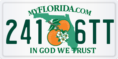 FL license plate 2416TT