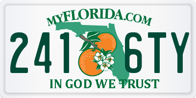 FL license plate 2416TY