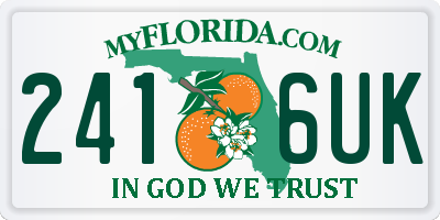 FL license plate 2416UK