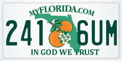 FL license plate 2416UM