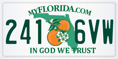 FL license plate 2416VW