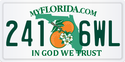 FL license plate 2416WL