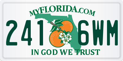 FL license plate 2416WM