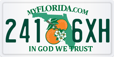 FL license plate 2416XH