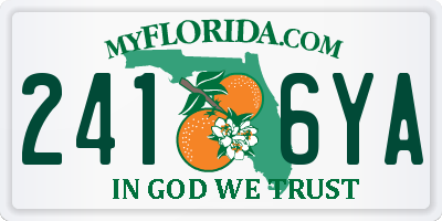 FL license plate 2416YA