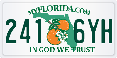 FL license plate 2416YH