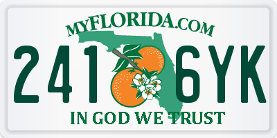 FL license plate 2416YK