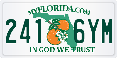 FL license plate 2416YM