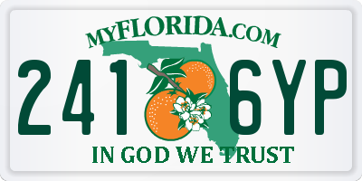 FL license plate 2416YP