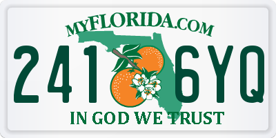 FL license plate 2416YQ