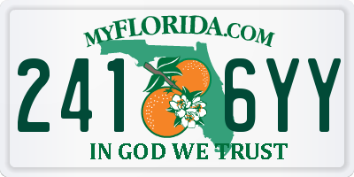 FL license plate 2416YY