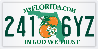 FL license plate 2416YZ
