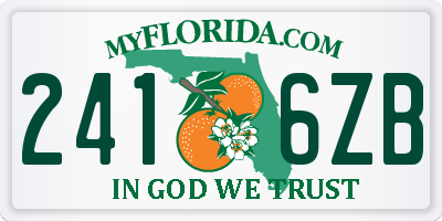 FL license plate 2416ZB
