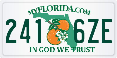 FL license plate 2416ZE