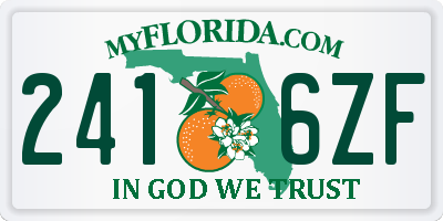 FL license plate 2416ZF
