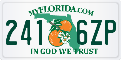 FL license plate 2416ZP