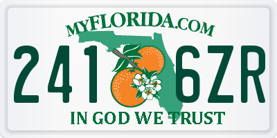 FL license plate 2416ZR