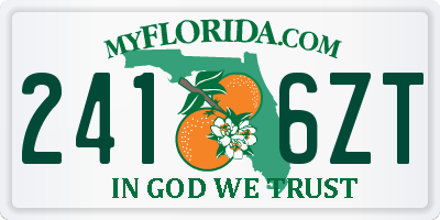FL license plate 2416ZT