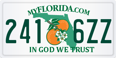 FL license plate 2416ZZ