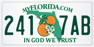 FL license plate 2417AB