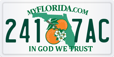 FL license plate 2417AC