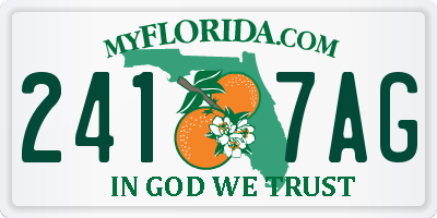 FL license plate 2417AG