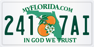 FL license plate 2417AI