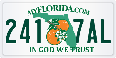 FL license plate 2417AL