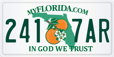 FL license plate 2417AR