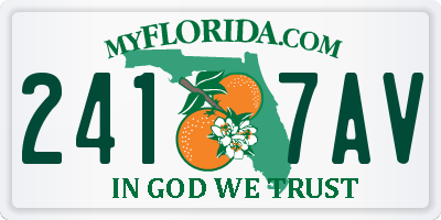 FL license plate 2417AV