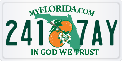 FL license plate 2417AY