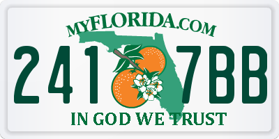 FL license plate 2417BB