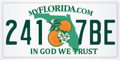 FL license plate 2417BE