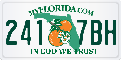 FL license plate 2417BH