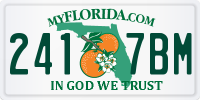 FL license plate 2417BM