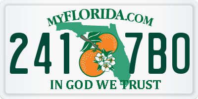FL license plate 2417BO